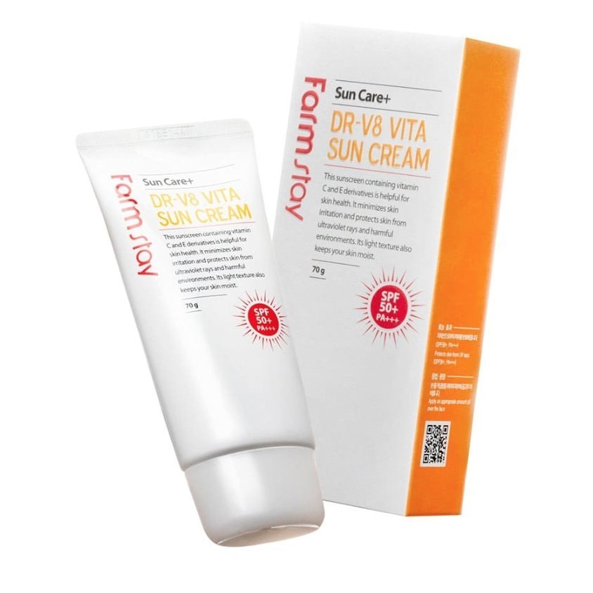 Cолнцезащитный крем Farmstay Dr-V8 Vita Sun Cream SPF50+ PA+++ 70 g