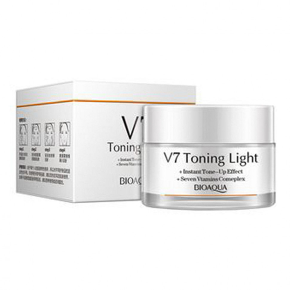 Увлажняющий крем для лица Bioaqua V7 Toning Light 50 гр (7170)