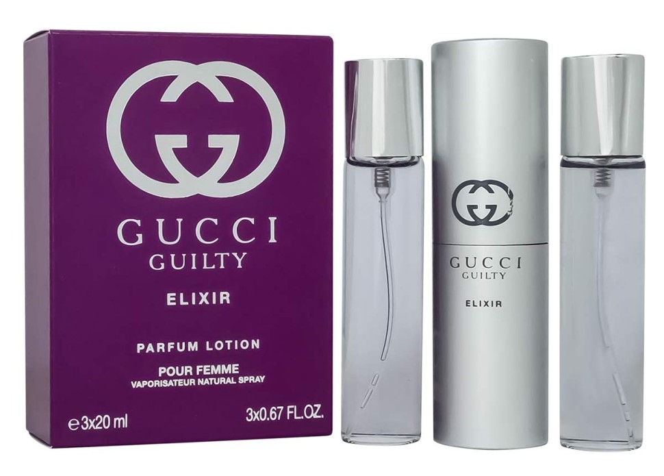 Набор Мини 3x20 мл - Gucci Guilty Elixir de Parfum Pour Femme