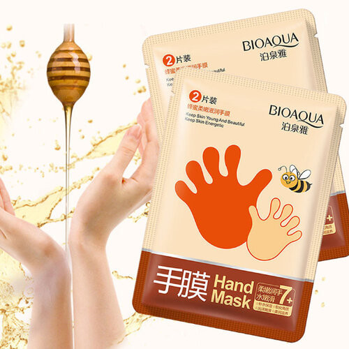 Медовая маска-перчатки для рук BioAqua Honey Hand Mask