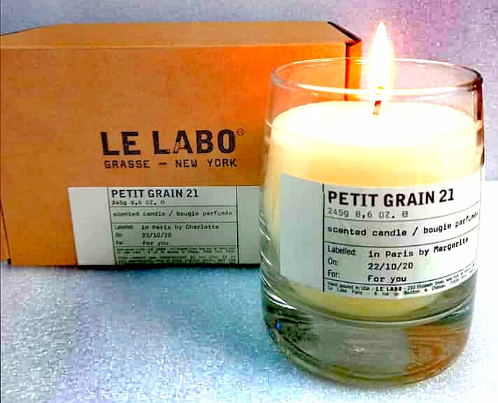 Свеча ароматическая парфюмерная La Lebo Petit Grain 21