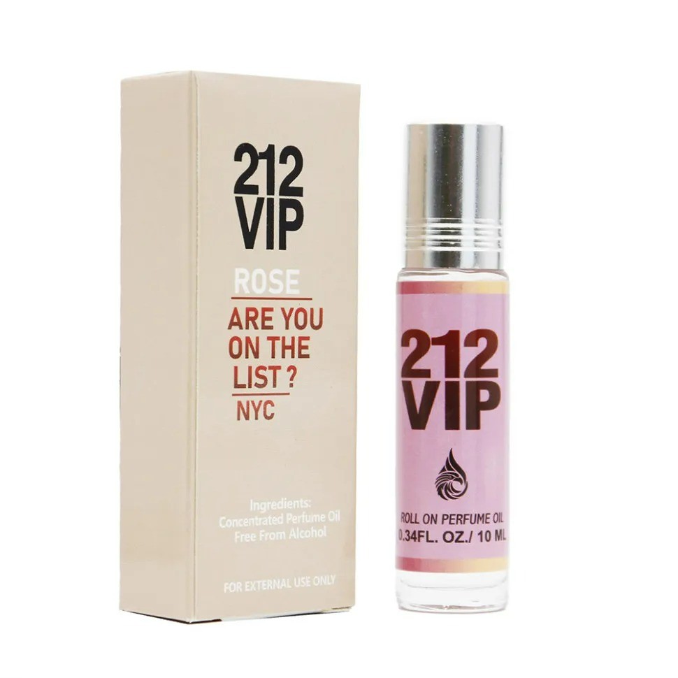 Масляные духи с феромонами Carolina Herrera 212 VIP Rose 10 мл