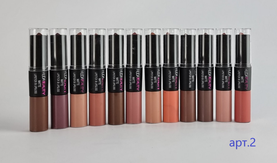 Помада Huda Beauty - Matte Lipstick & Lipgloss 2 in 1 (12шт.)