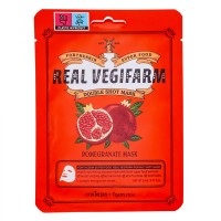 Тканевая маска для лица с экстрактом граната ForTheSkin &amp; FarmStay Super Food Real Vegifarm Double Shot Mask Pomegranate (Оригинал)