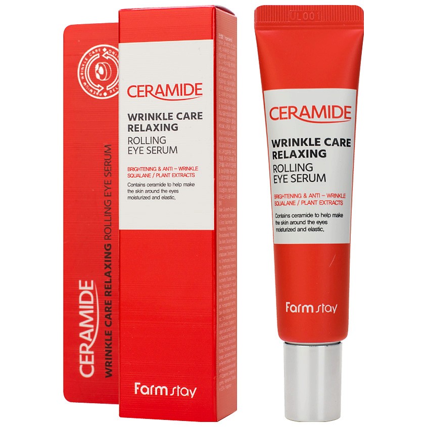 Сыворотка для кожи вокруг глаз с керамидами Farm Stay Ceramide Wrinkle Care Relaxing Rolling Eye Serum 25 мл
