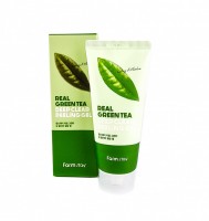 Пилинг-гель с экстрактом зеленого чая FarmStay Real Green Tea Deep Clear Peeling Gel 100 мл (Оригинал)