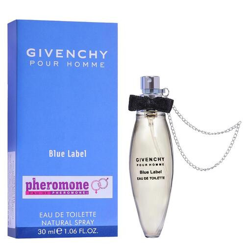 Мини-парфюм с феромонами Givenchy Pour Homme Blue Label 30 мл (с цепочкой)