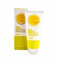 Пилинг-гель с экстрактом лимона FarmStay Real Lemon Deep Clear Peeling Gel 100 мл (Оригинал)